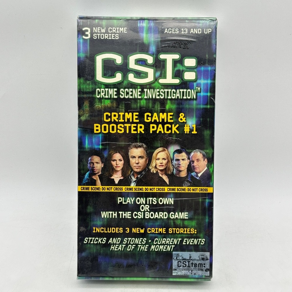 CSI Crime Scene Investigation Crime Game Booster Pack 1 Board Game 2004 NEW